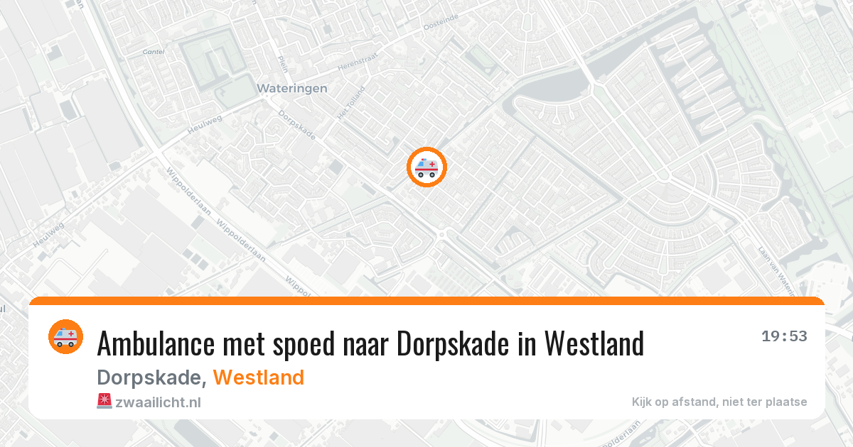 Ambulance met spoed naar Dorpskade in Westland — 12 aug 2026