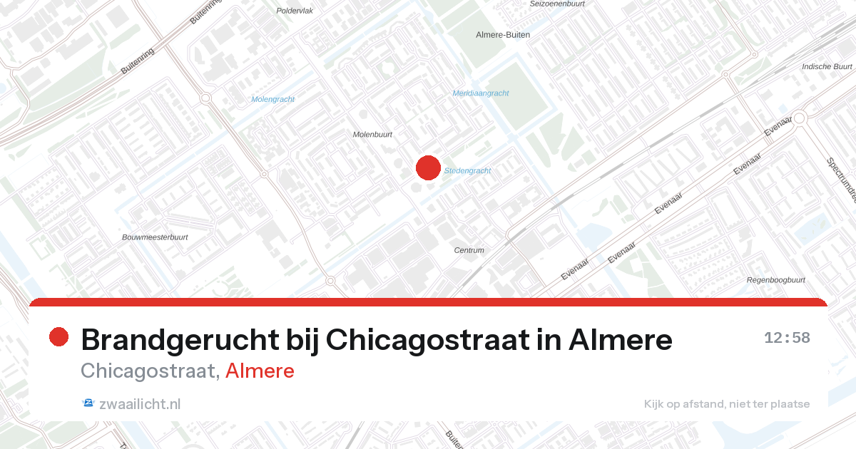 Brandgerucht bij Chicagostraat in Almere — 4 apr 2026
