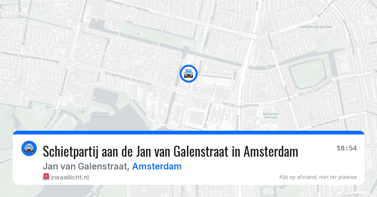 Schietpartij aan de Jan van Galenstraat in Amsterdam — 27 jul 2026