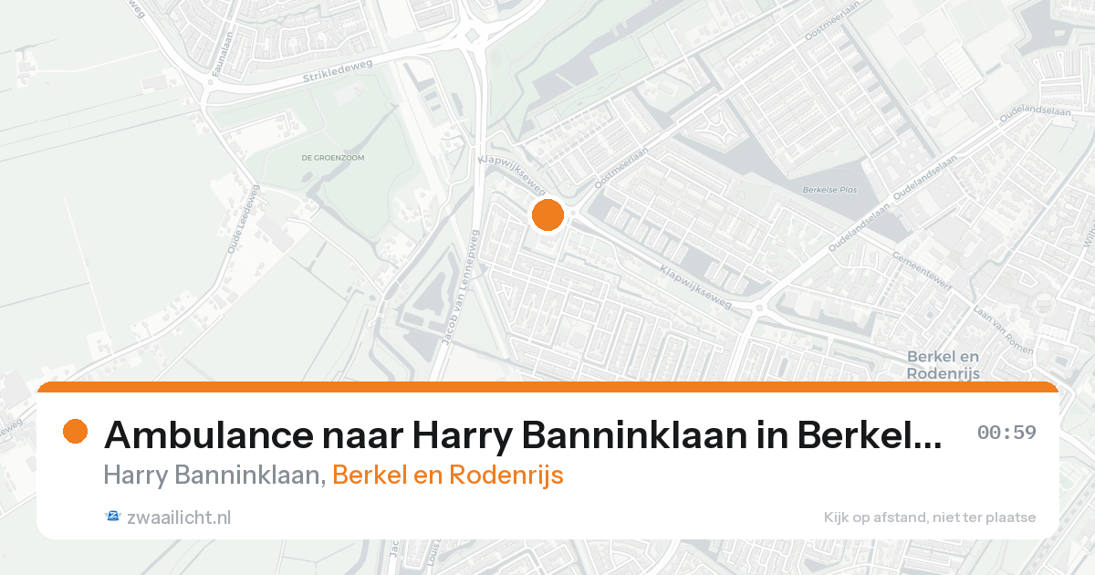 Ambulance naar Harry Banninklaan in Berkel en Rodenrijs — 23 aug 2026