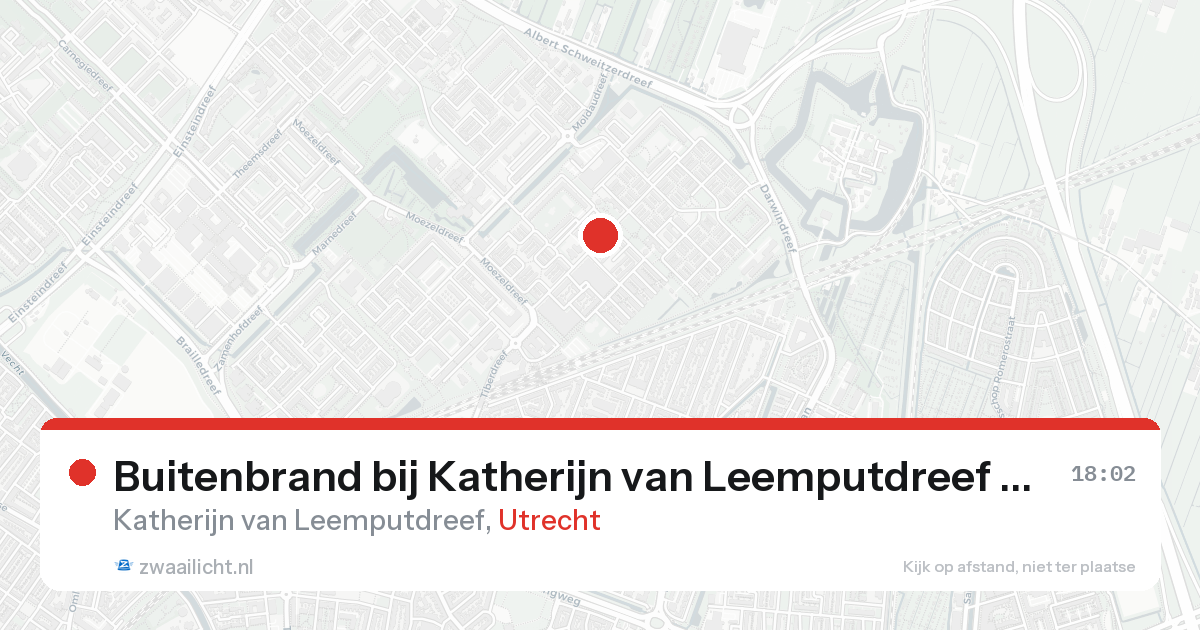 Buitenbrand bij Katherijn van Leemputdreef in Utrecht — 23 aug 2026