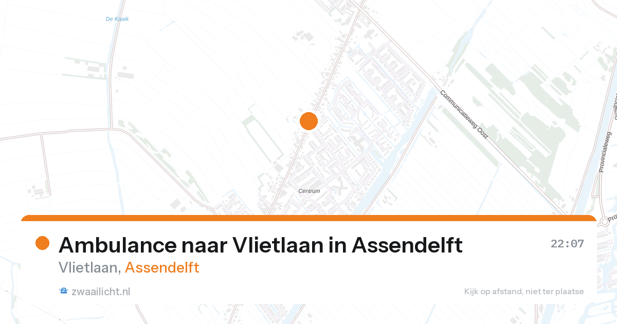 Ambulance naar Vlietlaan in Assendelft — 10 jun 2026