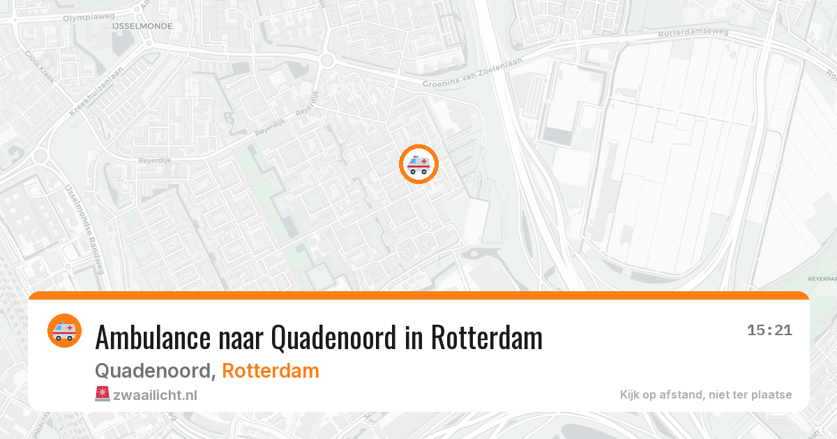 Ambulance naar Quadenoord in Rotterdam — 28 apr 2026