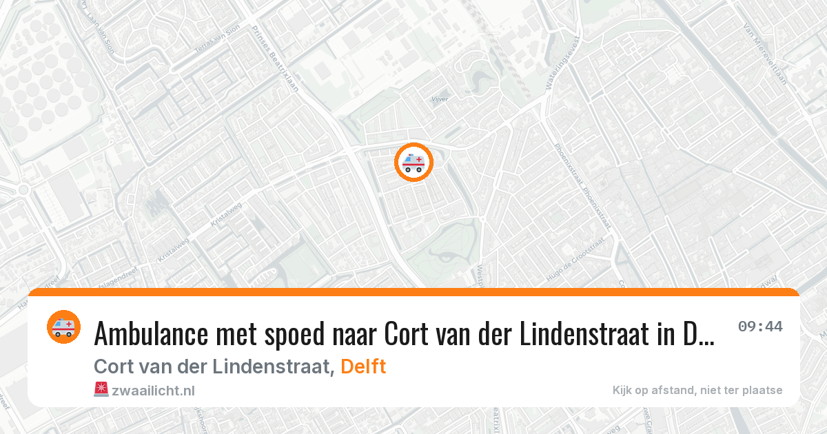 Ambulance met spoed naar Cort van der Lindenstraat in Delft — 23 feb 2026