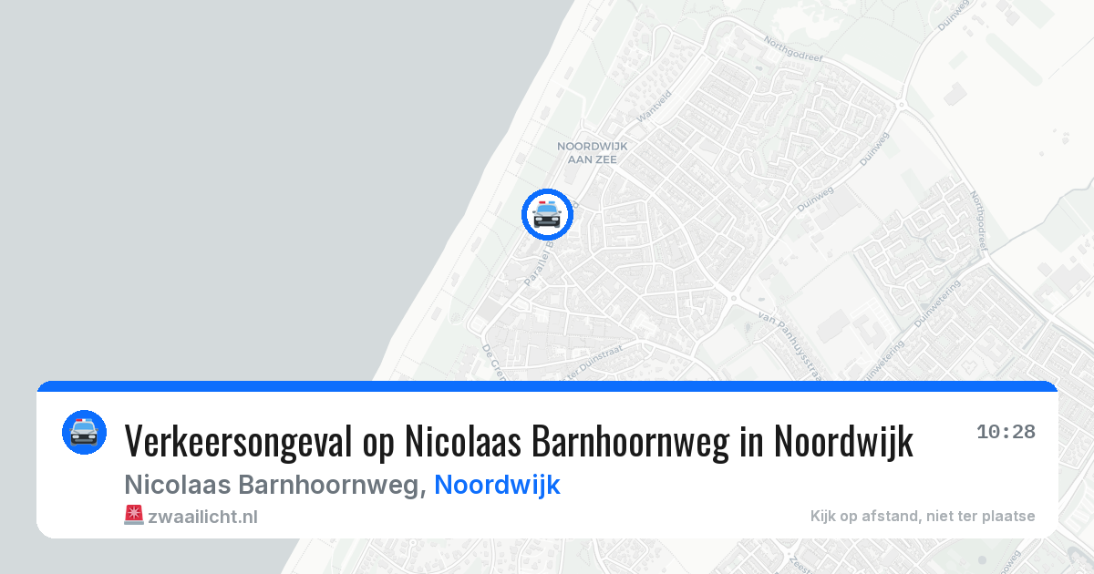 Verkeersongeval op Nicolaas Barnhoornweg in Noordwijk — 21 jun 2026