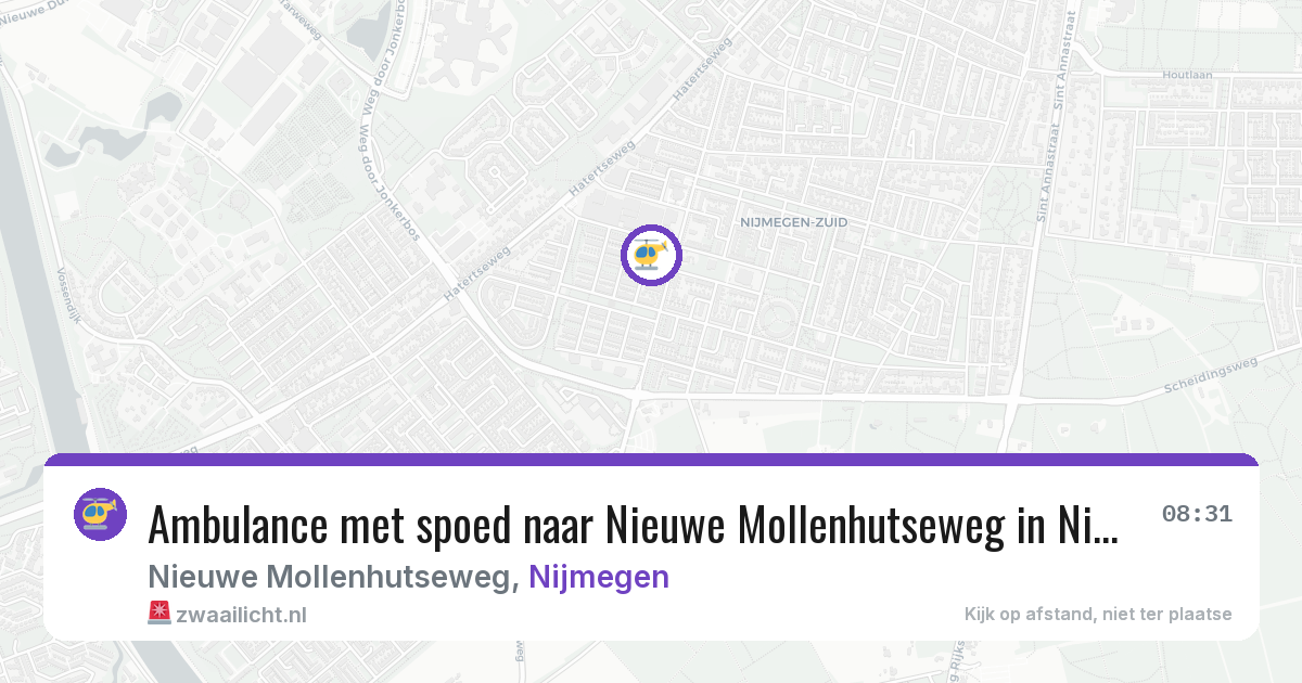 Ambulance met spoed naar Nieuwe Mollenhutseweg in Nijmegen — 27 jun 2026