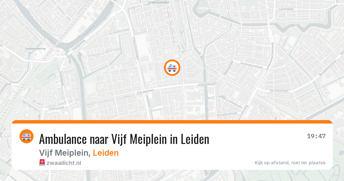 Ambulance naar Vijf Meiplein in Leiden — 8 jun 2026