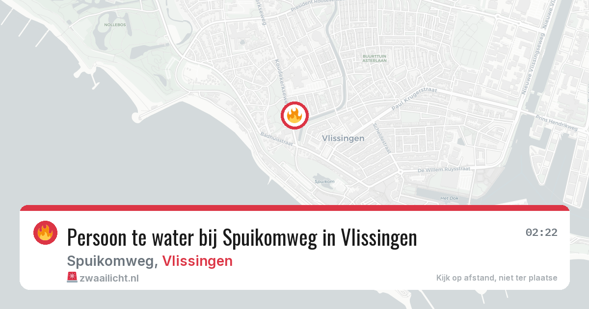 Persoon te water bij Spuikomweg in Vlissingen — 14 mei 2026