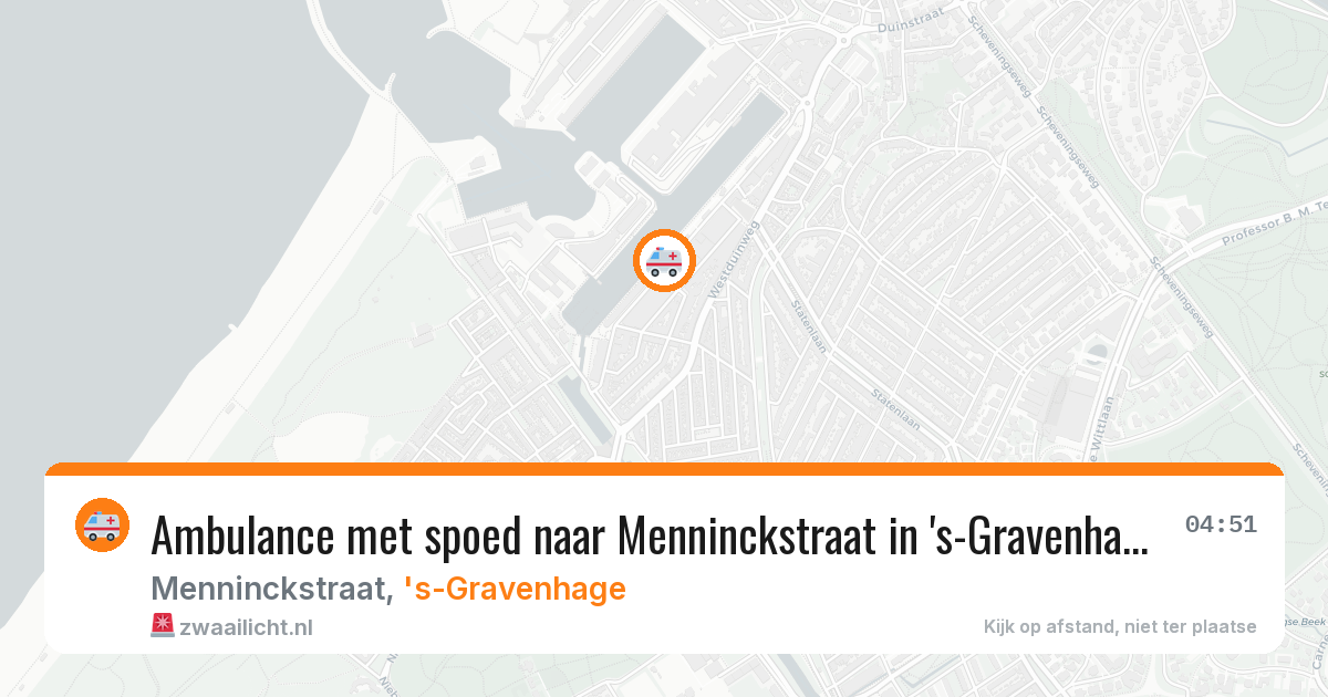 Ambulance met spoed naar Menninckstraat in 's-Gravenhage — 10 mei 2026
