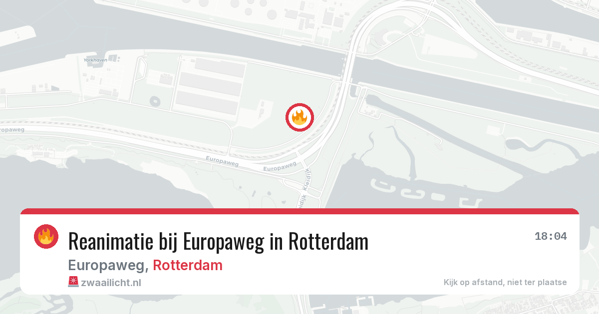 Reanimatie bij Europaweg in Rotterdam — 29 jul 2026