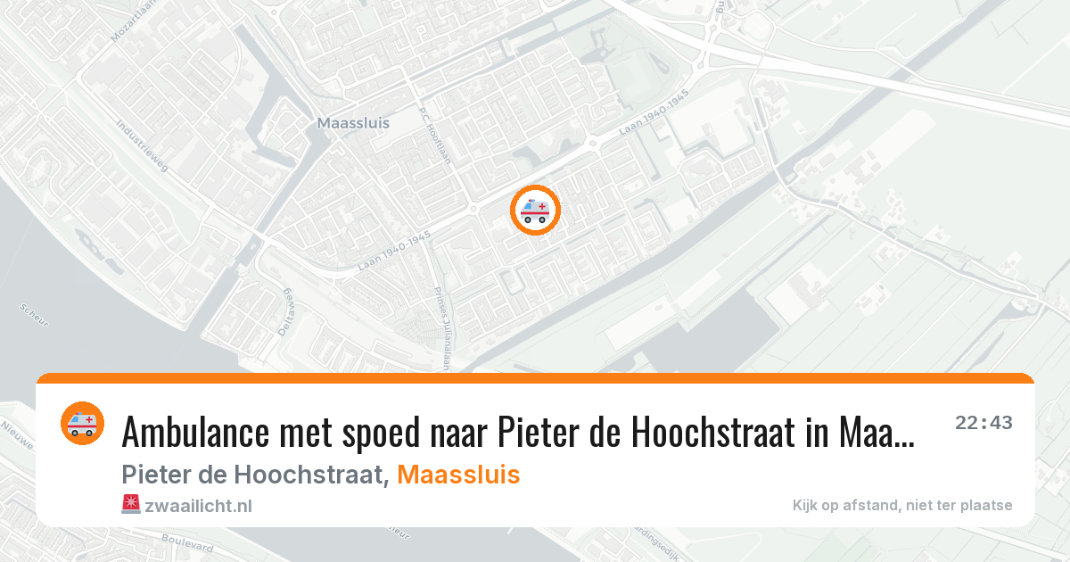 Ambulance met spoed naar Pieter de Hoochstraat in Maassluis — 27 mrt 2026