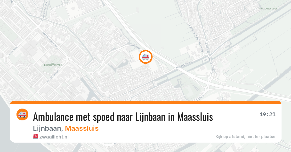 Ambulance met spoed naar Lijnbaan in Maassluis — 15 mei 2026