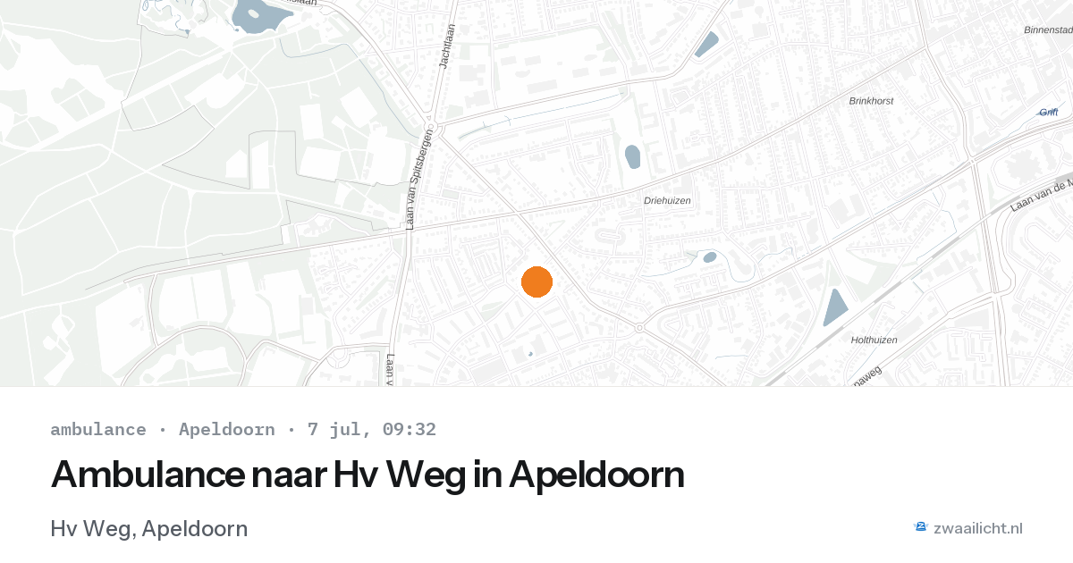 Ambulance naar Hv Weg in Apeldoorn — 7 jul 2026