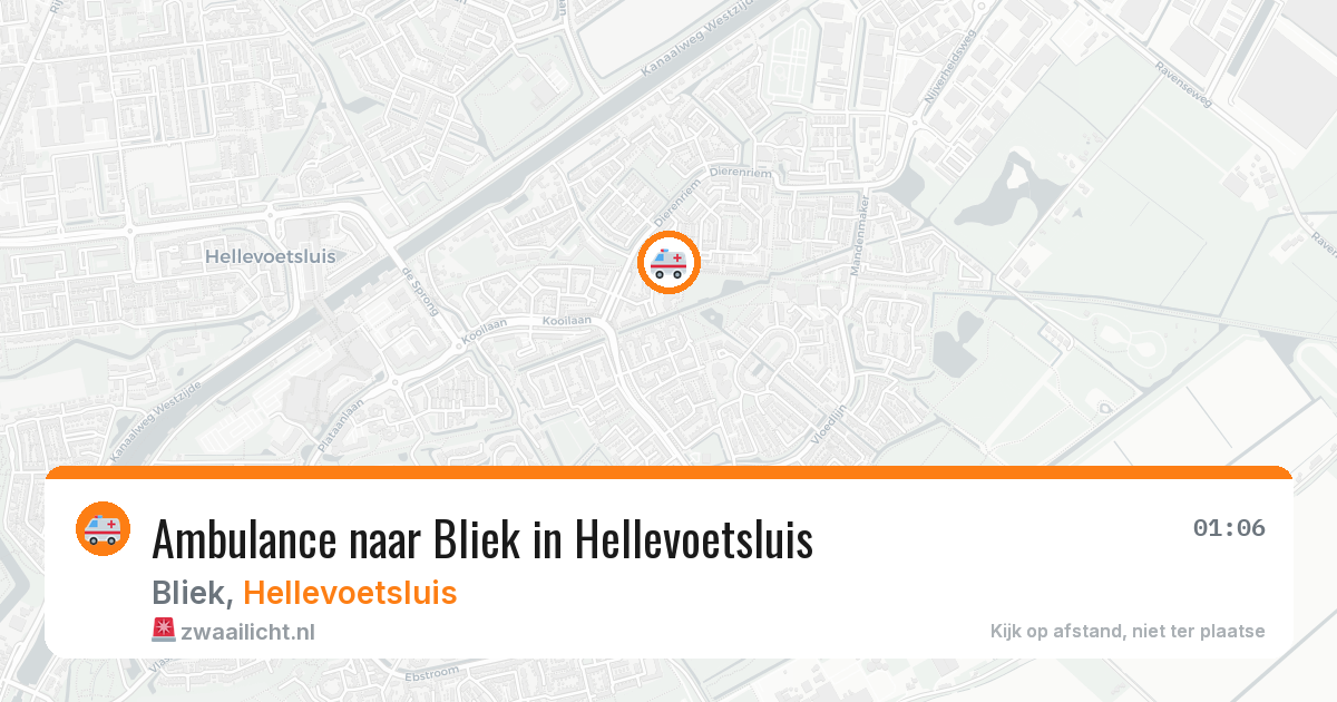 Ambulance naar Bliek in Hellevoetsluis — 9 aug 2026