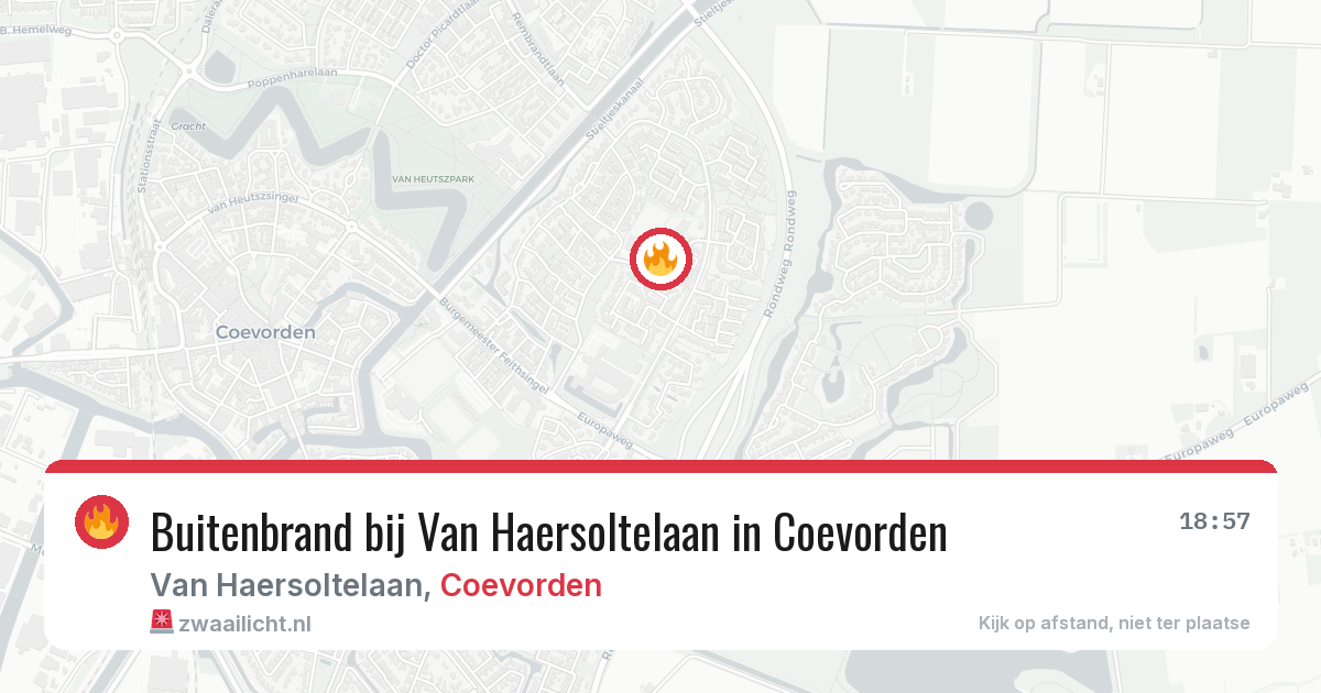 Buitenbrand bij Van Haersoltelaan in Coevorden — 28 jul 2026