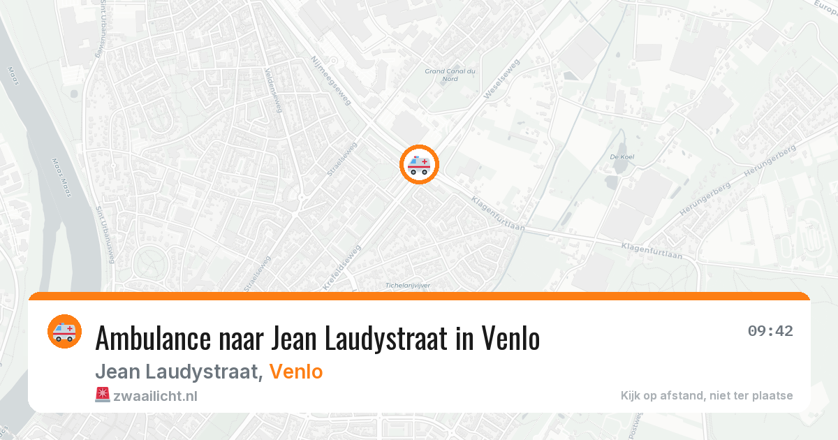 Ambulance naar Jean Laudystraat in Venlo — 1 aug 2026