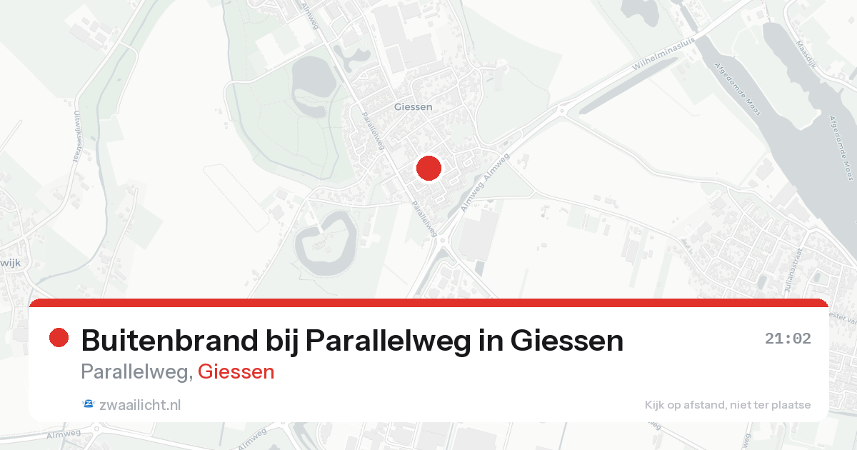 Buitenbrand bij Parallelweg in Giessen — 23 aug 2026