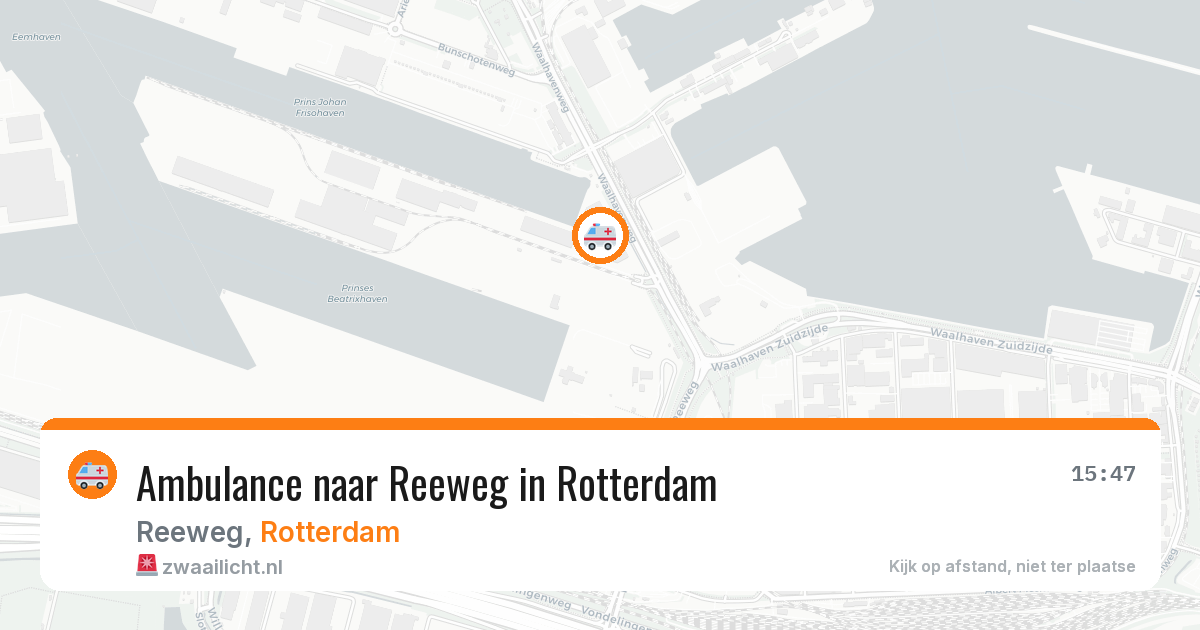 Ambulance naar Reeweg in Rotterdam — 16 jun 2026