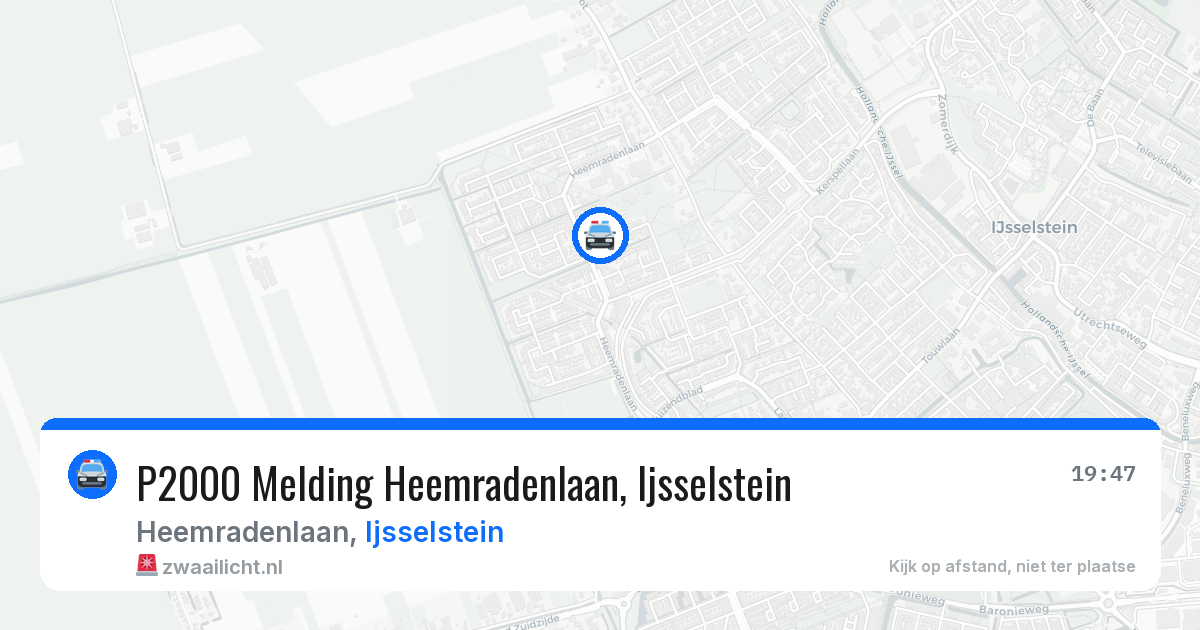 P2000 Melding Heemradenlaan, Ijsselstein — 16 jun 2026