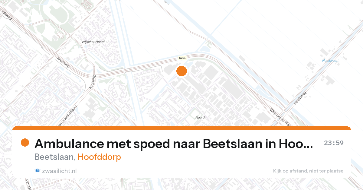 Ambulance met spoed naar Beetslaan in Hoofddorp — 22 jun 2026
