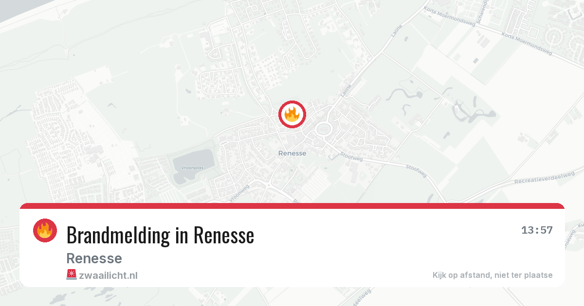Brandmelding in Renesse — 16 mei 2026