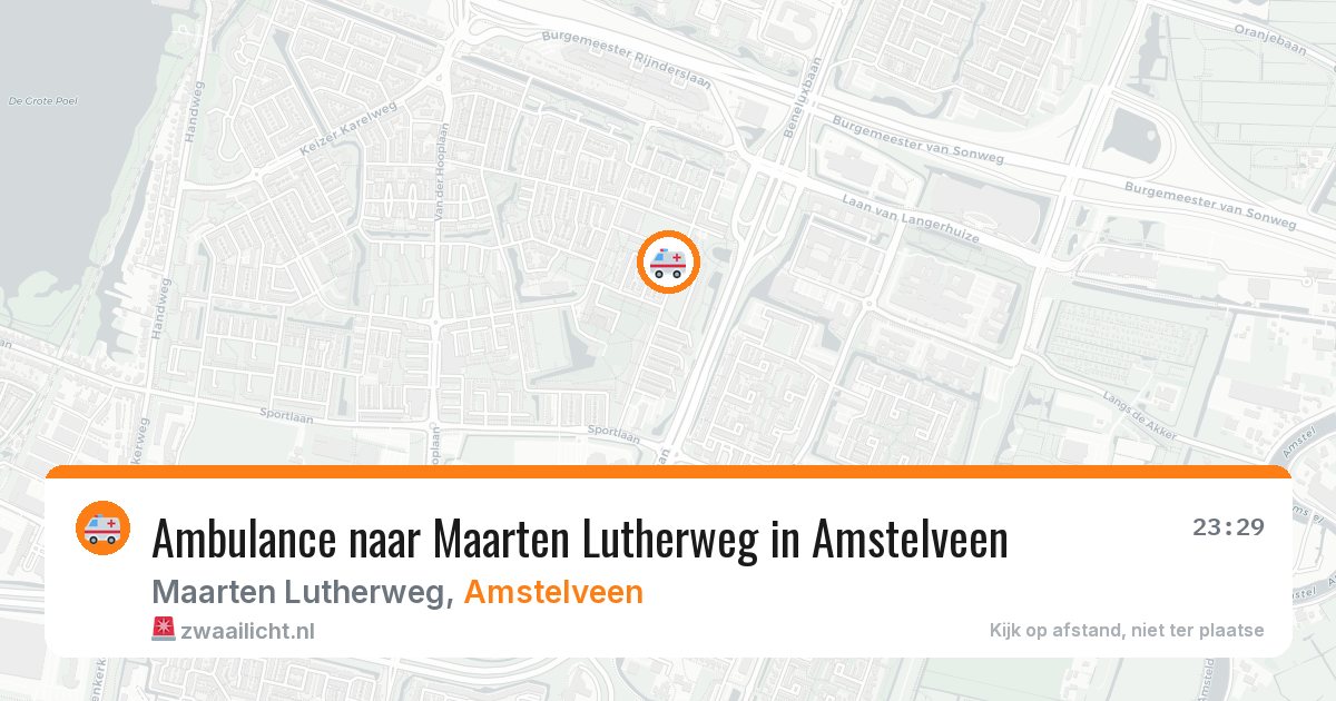 Ambulance naar Maarten Lutherweg in Amstelveen — 18 mei 2026