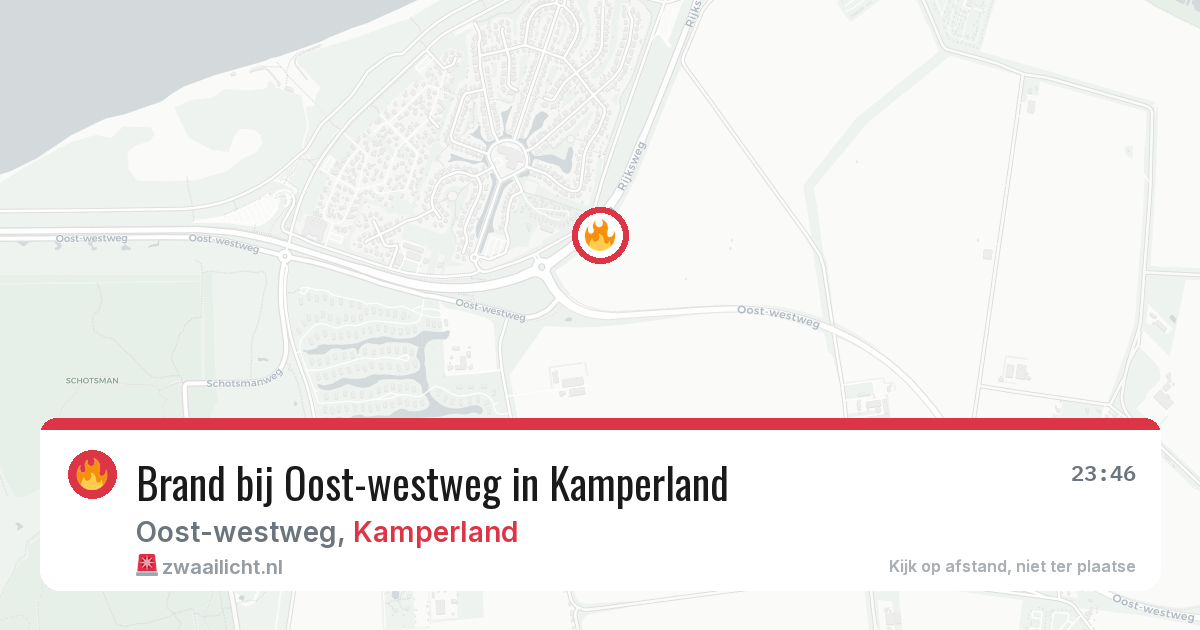 Brand bij Oost-westweg in Kamperland — 12 aug 2026