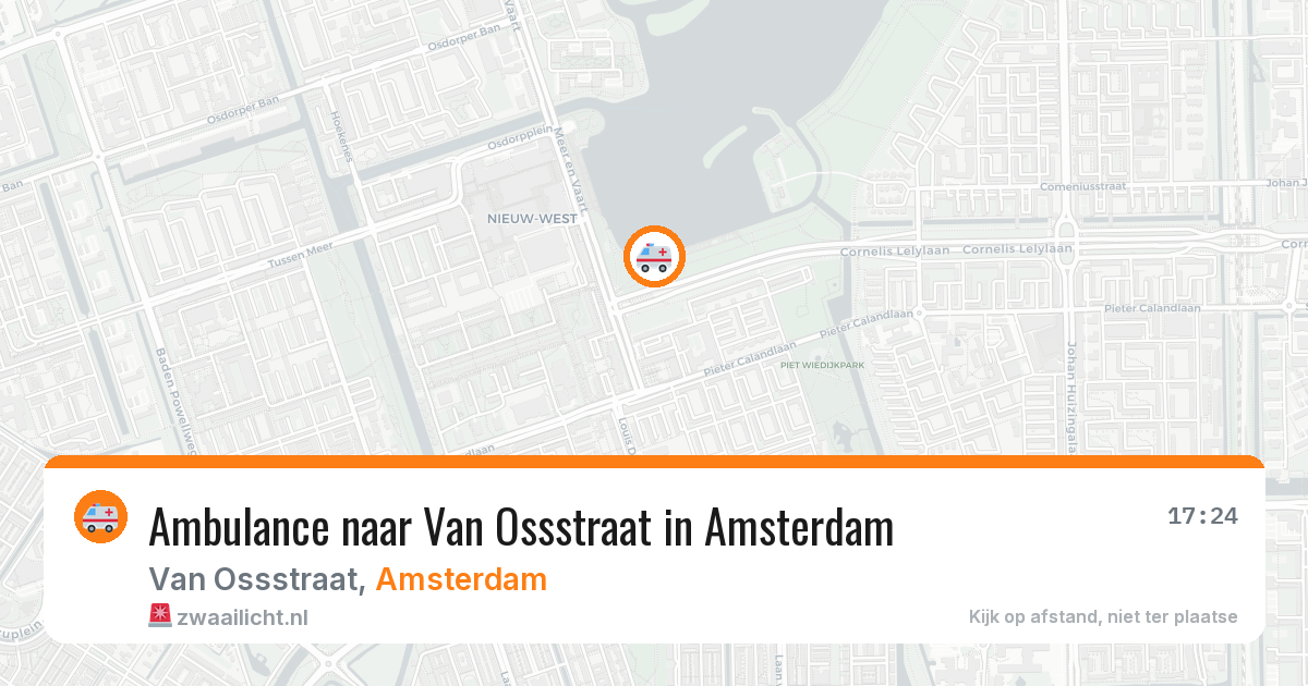 Ambulance naar Van Ossstraat in Amsterdam — 18 mei 2026