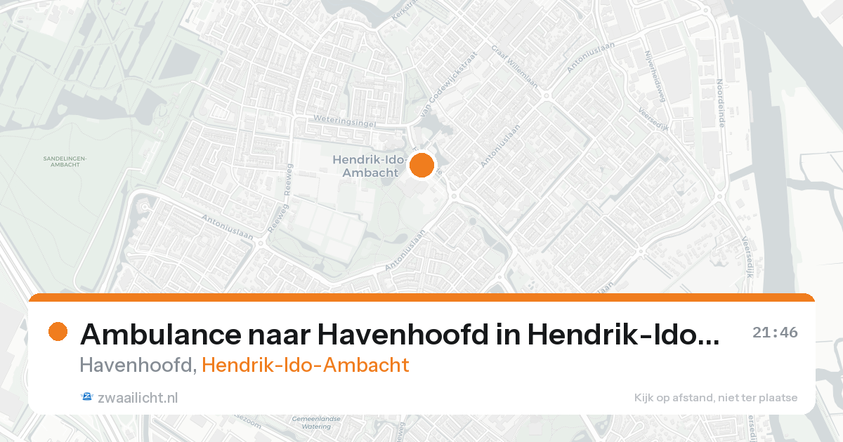 Ambulance naar Havenhoofd in Hendrik-Ido-Ambacht — 15 aug 2026