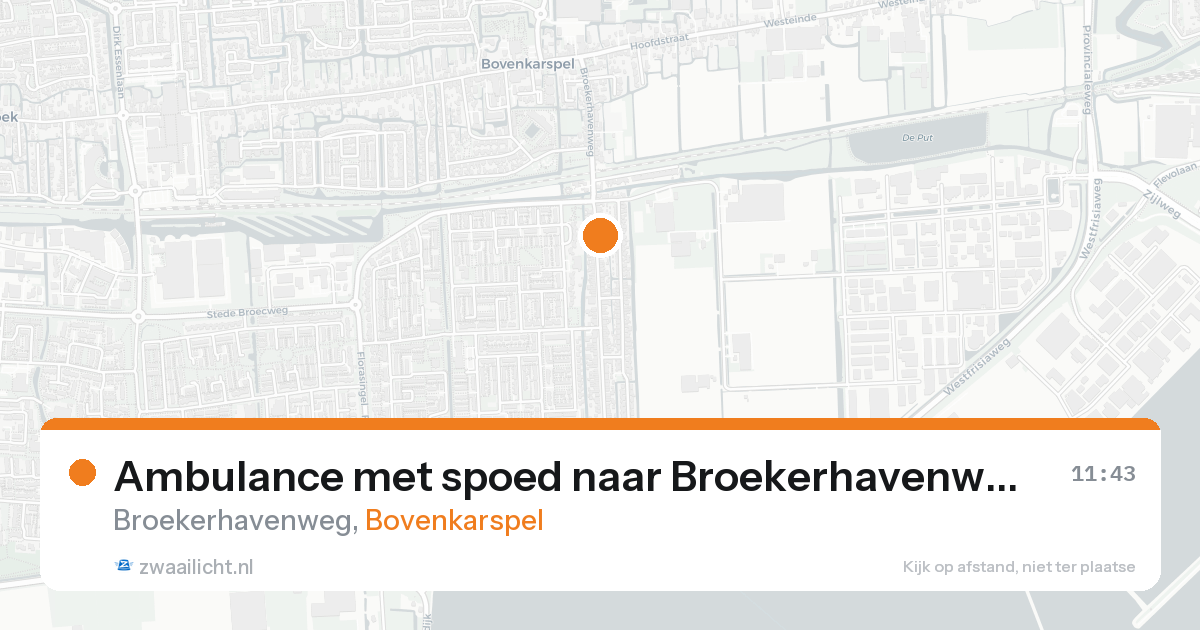 Ambulance met spoed naar Broekerhavenweg in Bovenkarspel — 7 feb 2026