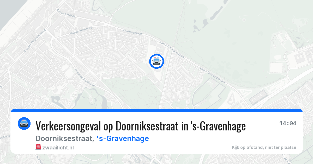 Verkeersongeval op Doorniksestraat in 's-Gravenhage — 20 jun 2026