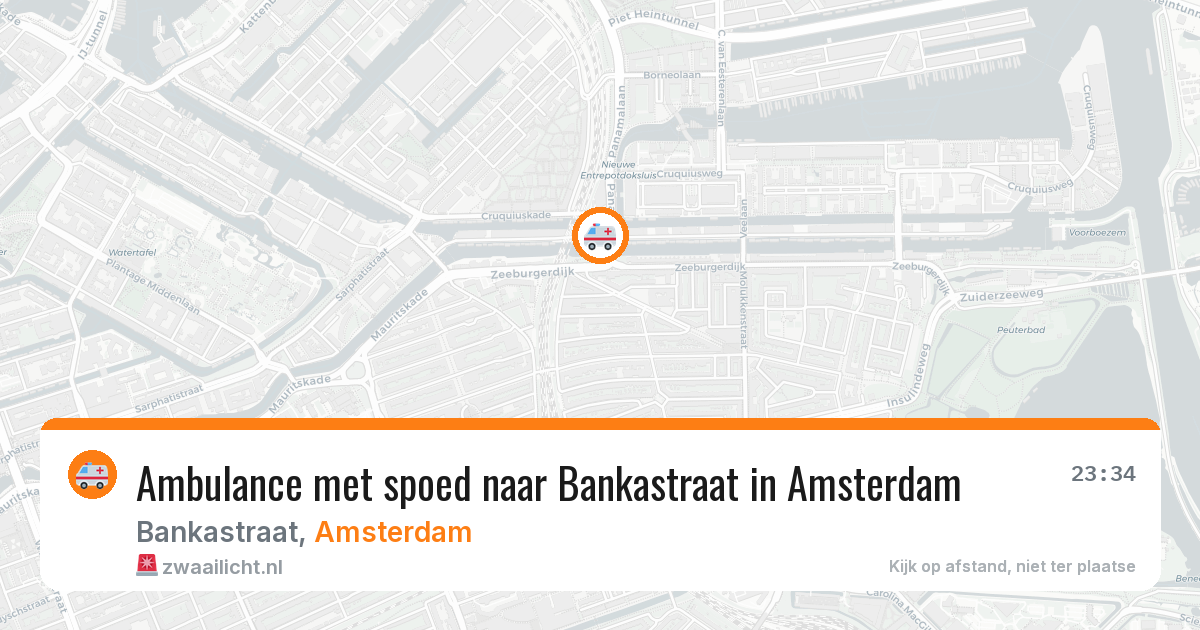 Ambulance met spoed naar Bankastraat in Amsterdam — 15 jul 2026