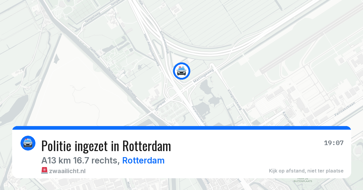 Politie ingezet in Rotterdam — 11 aug 2026 | 🚨 Zwaailicht.nl