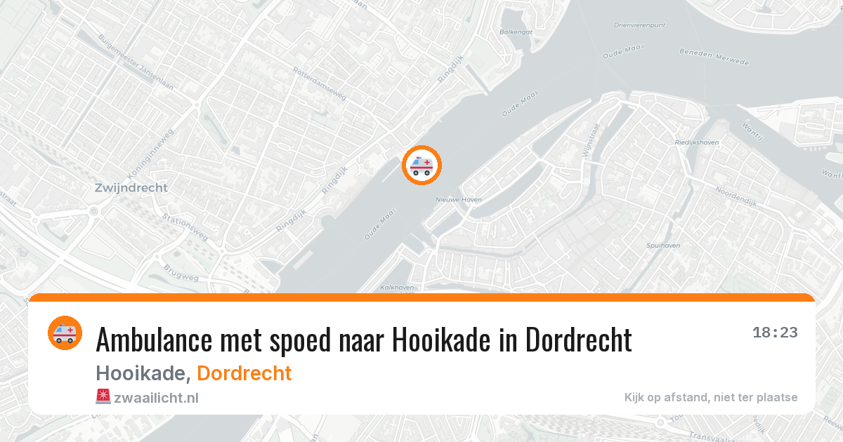 Ambulance met spoed naar Hooikade in Dordrecht — 24 mei 2026