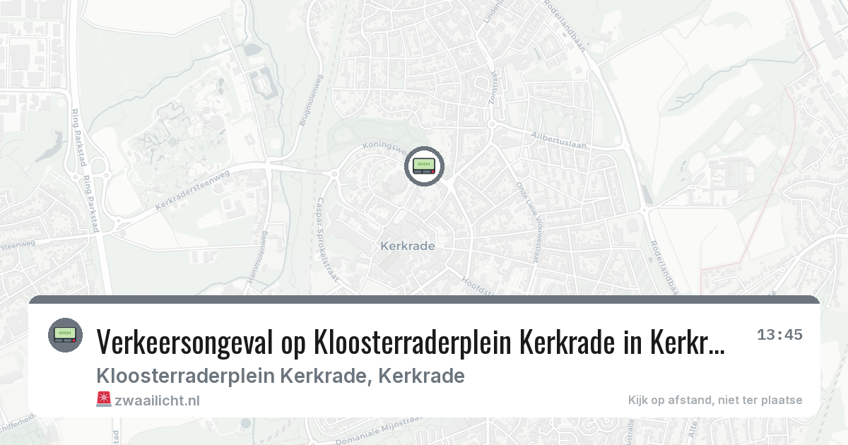 Verkeersongeval op Kloosterraderplein Kerkrade in Kerkrade — 12 jun 2026