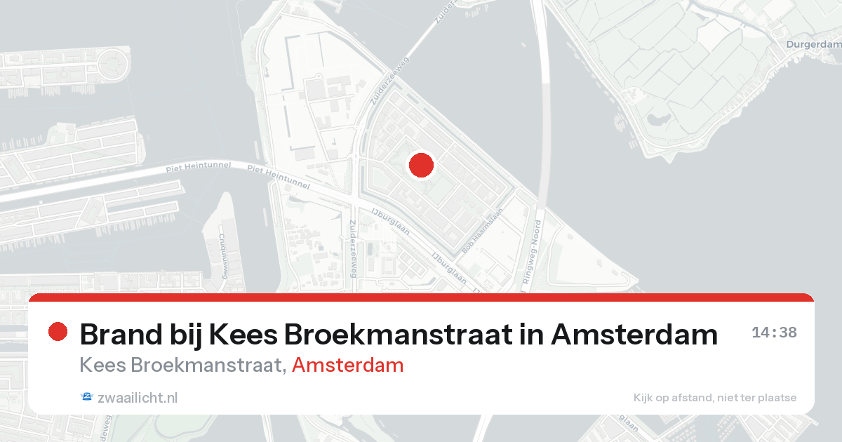 Brand bij Kees Broekmanstraat in Amsterdam — 13 jun 2026
