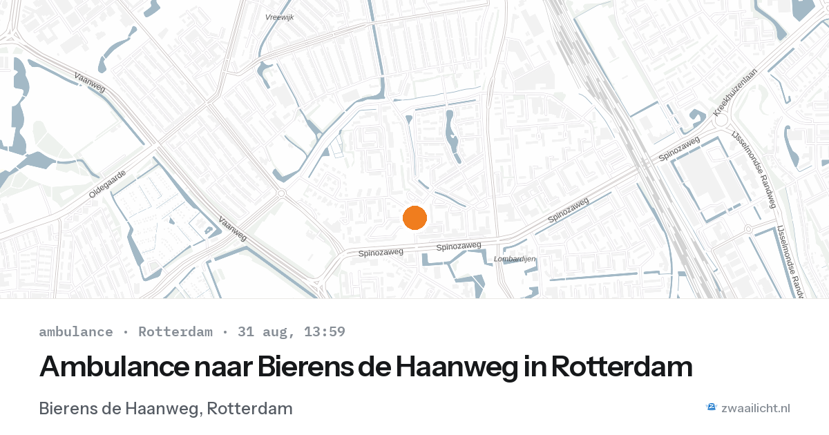 Ambulance naar Bierens de Haanweg in Rotterdam — 31 aug 2026