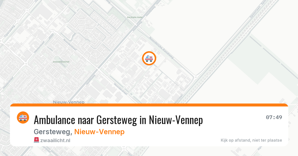 Ambulance naar Gersteweg in Nieuw-Vennep — 12 aug 2026