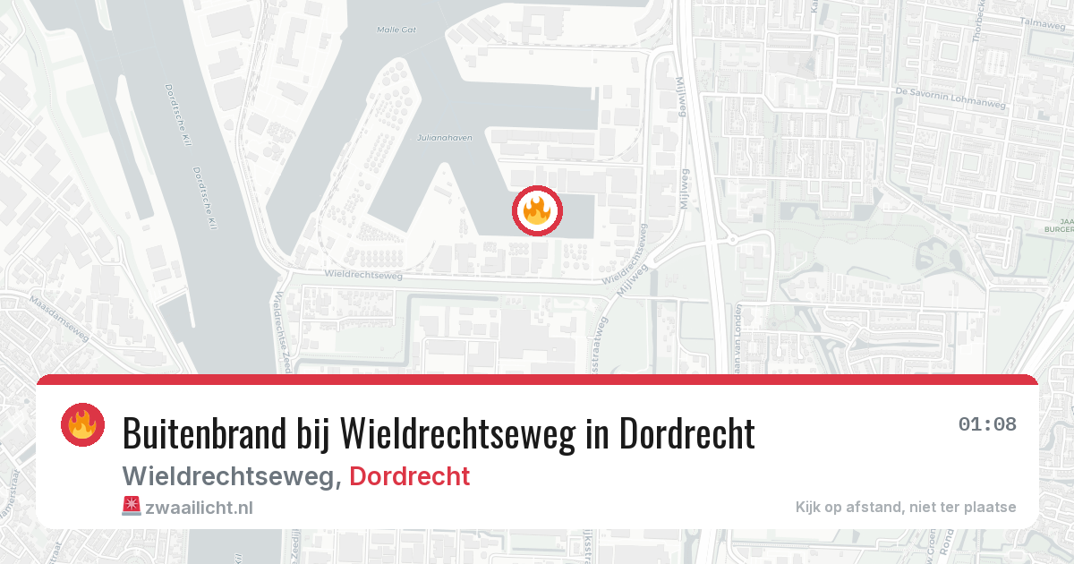 Buitenbrand bij Wieldrechtseweg in Dordrecht — 26 jun 2026