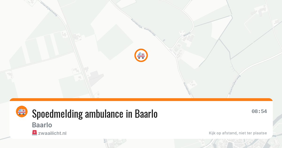 Spoedmelding ambulance in Baarlo — 8 aug 2026