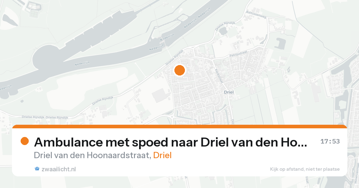 Ambulance met spoed naar Driel van den Hoonaardstraat in Driel — 31 jan 2026