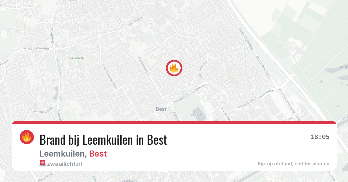 Brand bij Leemkuilen in Best — 26 mei 2026