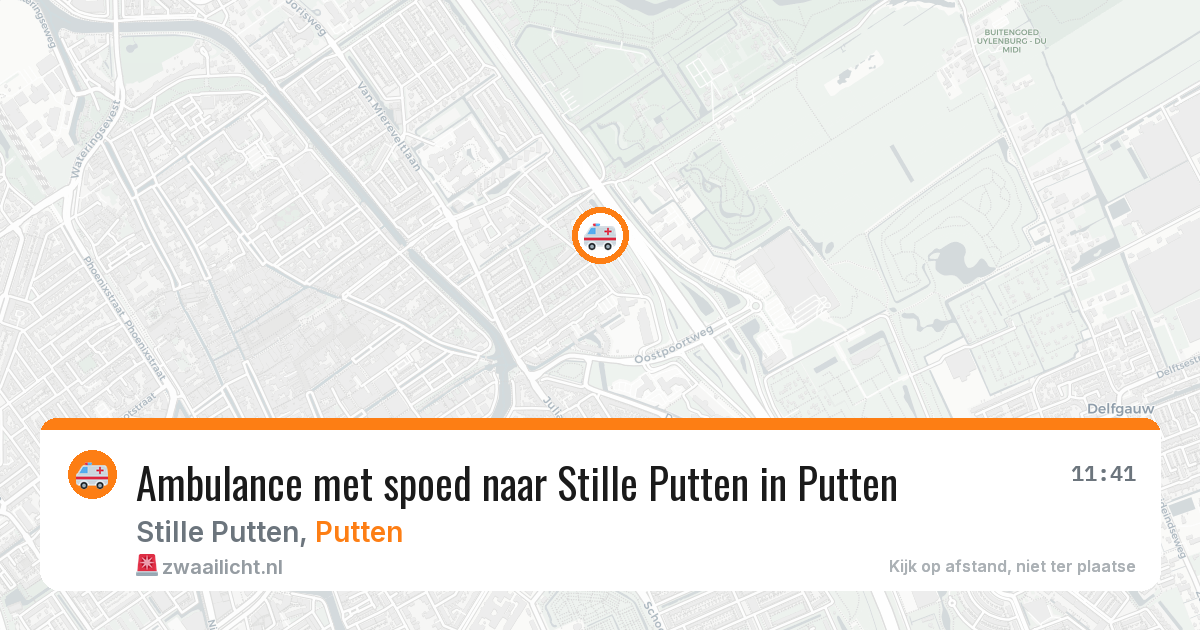 Ambulance met spoed naar Stille Putten in Putten — 28 mrt 2026