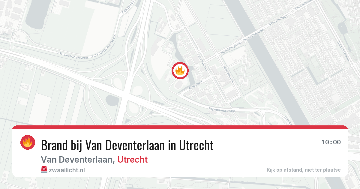 Brand bij Van Deventerlaan in Utrecht — 29 jun 2026