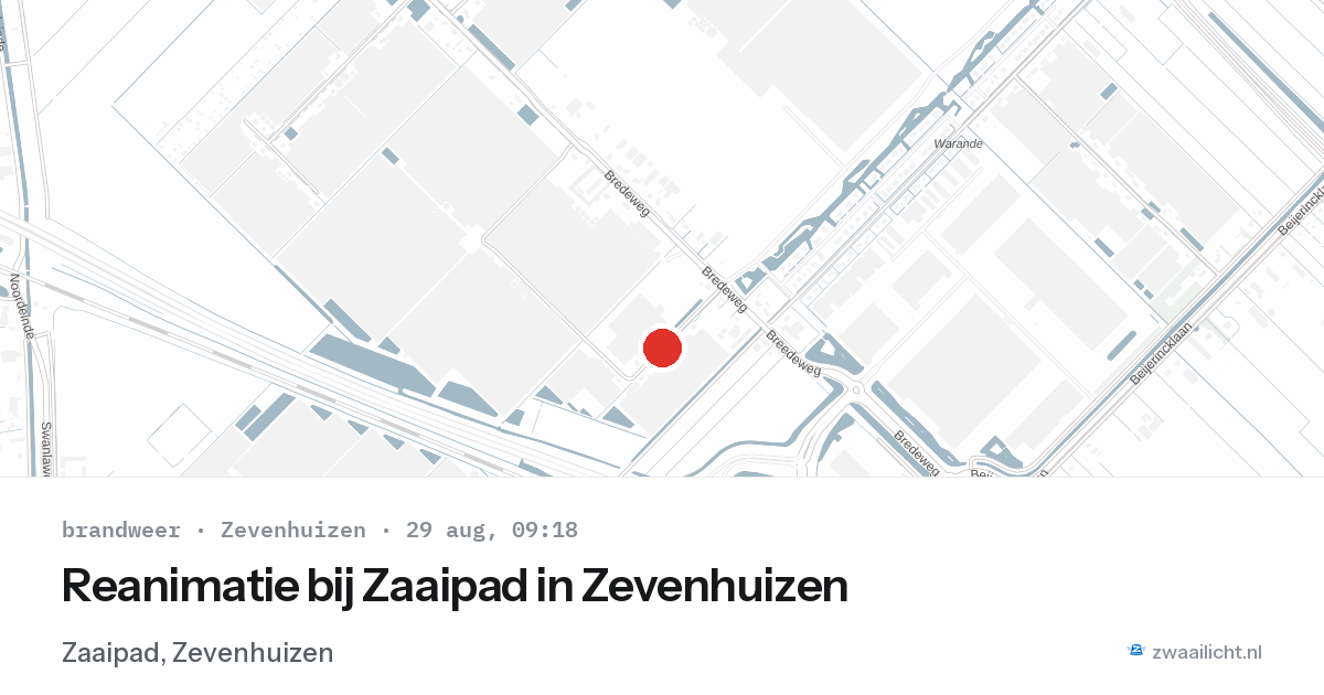 Reanimatie bij Zaaipad in Zevenhuizen — 29 aug 2026