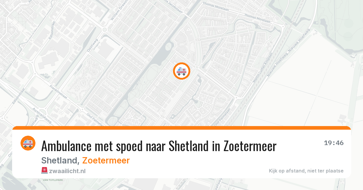 Ambulance met spoed naar Shetland in Zoetermeer — 29 mrt 2026