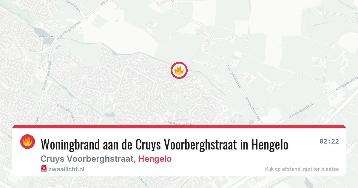 Woningbrand aan de Cruys Voorberghstraat in Hengelo — 18 apr 2026