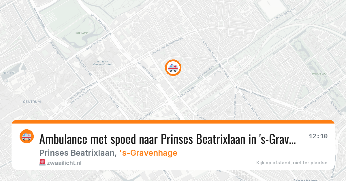 Ambulance met spoed naar Prinses Beatrixlaan in 's-Gravenhage — 13 aug 2026