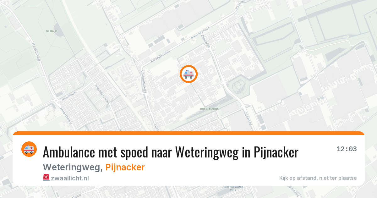 Ambulance met spoed naar Weteringweg in Pijnacker — 2 jul 2026