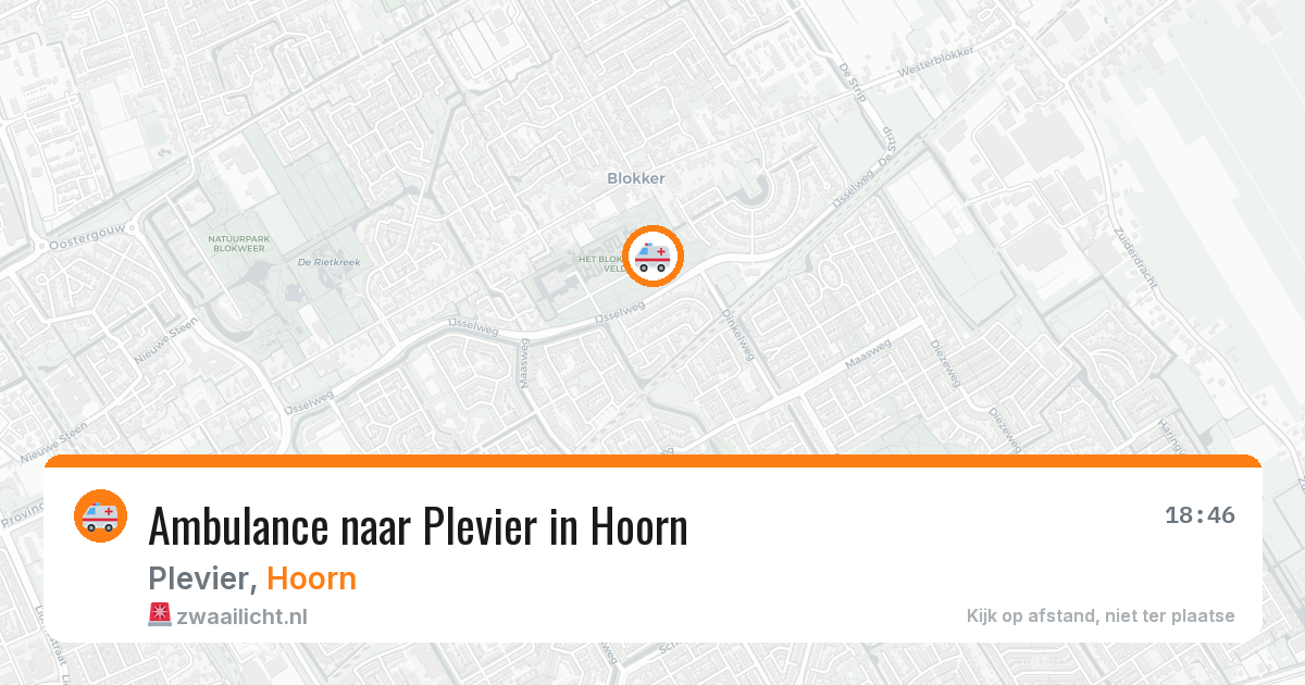 Ambulance naar Plevier in Hoorn — 7 mei 2026